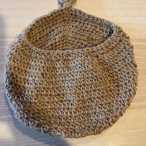 Handmade Crochet Tan Bag